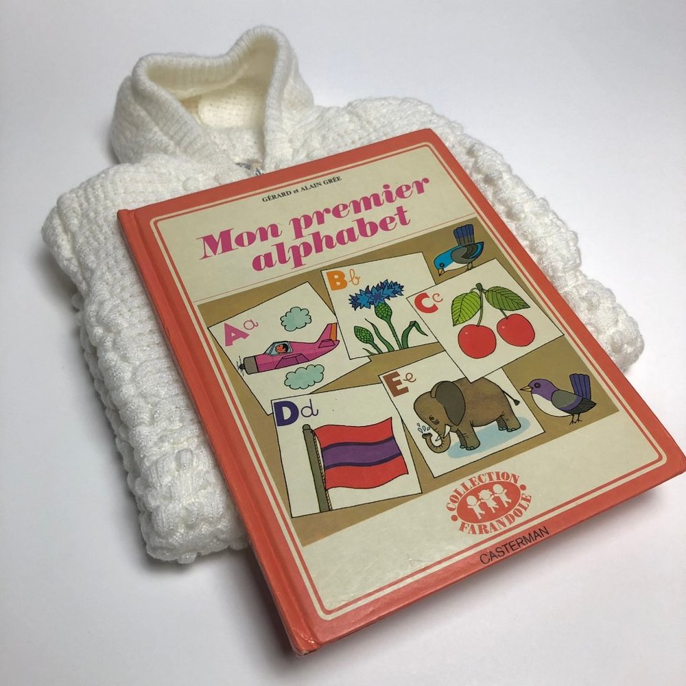 70s Vintage Baby Sleep Sack Made in Greece & Vintage French Alphabet Picture Boo